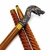 Bengala THOR INSTRUMENTS com cabo de dragão em latão e madeira