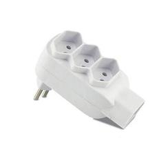 Benjamim Tripolar 4 Saídas 10A Bivolt Branco Forceline