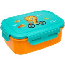 Bentô Box Aço Inox 600ml Marmita Lancheira Divisória Leão Buba Bentô Box Aço Inox 600ml Marmita Lancheira Divisória Leão Buba