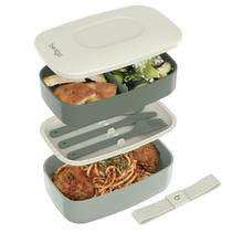 Bento Box Bentgo Classic de 3 compartimentos com conjunto de utensílios cáqui Bento Box Bentgo Classic de 3 compartimentos com conjunto de utensílios cáqui