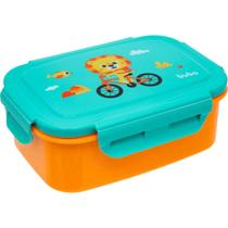 Bento Box Buba Lancheira E Marmita Zoo Leão Azul Bento Box Buba Lancheira E Marmita Zoo Leão Azul