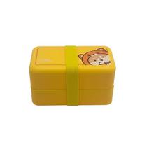 Bento box camada dupla com garfo e colher - cosplay animal pickle - 1l