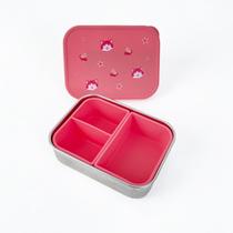 Bento Box com Divisórias e Tampa em Silicone Gatinho Rosa Petit Piá