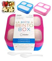 Bento Box Kinsho para crianças, lancheira infantil com 3 compartimentos Bento Box Kinsho para crianças, lancheira infantil com 3 compartimentos