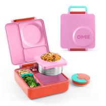 Bento Box OmieBox Infantil Isolada com Garrafa Térmica à Prova de Vazamentos Bento Box OmieBox Infantil Isolada com Garrafa Térmica à Prova de Vazamentos