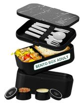 Bento Box Umami Adult All-in-1 2L com 4 utensílios à prova de vazamentos