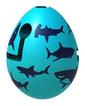 Bepuzzled Shark 1-Layer,Smart Egg Labirinto de Quebra-Cabeças para Crianças 8 anos ou mais - Aqua,Azul (Nível 2) Grande Presente de Caça ao Ovo de Páscoa