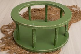 Bercinho Rústico Redondo Newborn Acompanhamento Tina Vazada props ensaio estudio foto