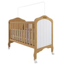 Berço 100% Mdf Branco Nature Americano De Bebê Vira Cama