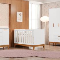 Berço 2 em 1 100% MDF 90cm x 133cm Flip Branco/Fosco Berço 2 em 1 100% MDF 90cm x 133cm Flip Branco/Fosco