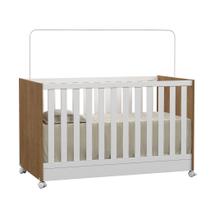 Berço 2 em 1 Americano Mini Cama Doce Sonho Para Quarto De Bebê Com Rodízios E Grade Removível