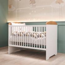 Berço 3 em 1 100% Mdf 76cm X 100cm Eloá Branco/Bétula Berço 3 em 1 100% Mdf 76cm X 100cm Eloá Branco/Bétula