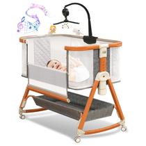 Berço 3 em 1 BLBBLBGDD com Brinquedo Musical Cinza