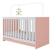 Berço 3 Em 1 Com Colchão Incluso Doce De Leite Multimóveis Mp4244 Rosa Berço 3 Em 1 Com Colchão Incluso Doce De Leite Multimóveis Mp4244 Rosa