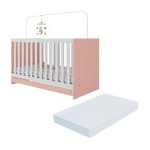 Berço 3 Em 1 Com Colchão Incluso Doce De Leite Multimóveis Rosa Berço 3 Em 1 Com Colchão Incluso Doce De Leite Multimóveis Rosa