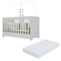 Berço 3 em 1 com Colchão Incluso Multimóveis Elza FG2952 Branco