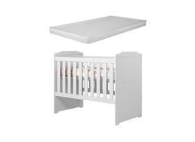 Berço 3 em 1 Com Regulagem de Altura + Mosquiteiro 100% Mdf- Carinho + Colchão incluso - Tigus Baby