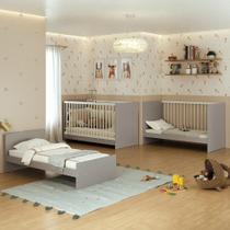 Berço 3 Em 1 Para Colchão 60 X 130 Cm Multimóveis Mp0527g - Cinza/branco Berço 3 Em 1 Para Colchão 60 X 130 Cm Multimóveis Mp0527g - Cinza/branco