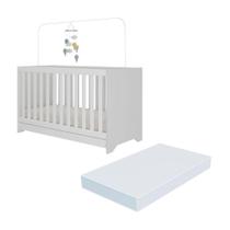 Berço 3 em 1 vira cama com Colchão Incluso Elza Multimóveis MP4305