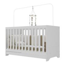 Berço 3Em1 C/ Colchão Incluso Multimóveis Elza Fg2952 Branco