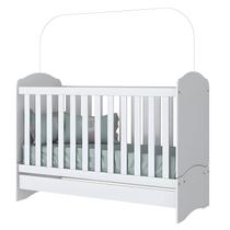 Berço Americano 3 em 1 Bebê Mini Cama Infantil Bala Menta Multifuncional com Suporte para Mosquiteiro