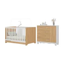 Berço Americano 3 em 1 com Cômoda 1 Porta 4 Gavetas Dengo Multimóveis MP4686
