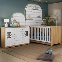 Berço Americano 3 em 1 com Cômoda 2 Portas 4 Gavetas Doçura Multimóveis MP4729 Berço Americano 3 em 1 com Cômoda 2 Portas 4 Gavetas Doçura Multimóveis MP4729
