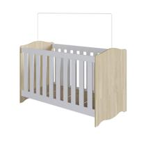 Berço Americano 3 em 1 com Suporte para Mosquiteiro Linha Encanto Araguaia/Branco - Completa Móveis