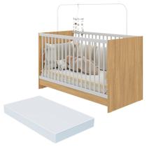 Berço Americano 3 em 1 Luna com colchão 60x130cm Multimóveis Transformável em Minicama e Sofá