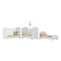 Berço Americano 3 Em 1 Para Colchão 70x130cm Quindim Multimóveis Bb0536pa Branco Berço Americano 3 Em 1 Para Colchão 70x130cm Quindim Multimóveis Bb0536pa Branco