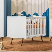 Berço Americano 3820 Retrô Branco Acetinado Ambiente - Qmovi