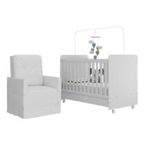 Berço Americano 3x1 Com Colchão Incluso Poltrona De Amamentação Multimóveis Mp4095 Branco Branco Berço Americano 3x1 Com Colchão Incluso Poltrona De Amamentação Multimóveis Mp4095 Branco Branco