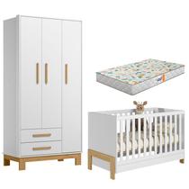 Berço Americano 4300 Mini Cama Fantasia e Guarda Roupa Infantil Q Encanto Slim 4340 Branco Acetinado com Colchão Gazin Qmovi Berço Americano 4300 Mini Cama Fantasia e Guarda Roupa Infantil Q Encanto Slim 4340 Branco Acetinado com Colchão Gazin Qmovi