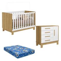 Berço Americano 4315 e Cômoda Sapateira 4355 Q Encanto Slim Freijó TOQ Branco Acetinado com Colchão Tend Tudo Qmovi Berço Americano 4315 e Cômoda Sapateira 4355 Q Encanto Slim Freijó TOQ Branco Acetinado com Colchão Tend Tudo Qmovi