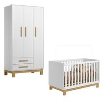 Berço Americano 4315 e Guarda Roupa 4340 Q Encanto Slim Branco Acetinado Qmovi Berço Americano 4315 e Guarda Roupa 4340 Q Encanto Slim Branco Acetinado Qmovi