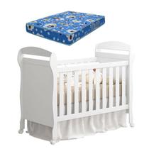 Berço Americano Danny Branco Acetinado com Colchão Ortobom - Reller