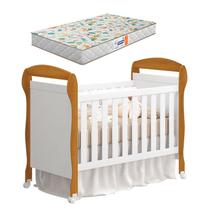 Berço Americano Danny Branco Acetinado Savana com Colchão Gazin - Reller