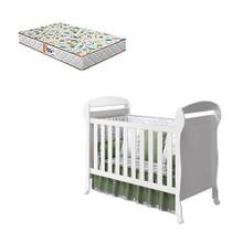 Berço Americano Danny Branco Brilho Com Colchão Gazin - Reller