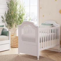 Berço Americano de Bebê Provençal Branco 2 em 1 Linha Classic Quater