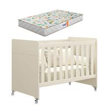 Berço Americano Evolution 4 em 1 Areia Acetinado com Colchão Gazin - Reller Berço Americano Evolution 4 em 1 Areia Acetinado com Colchão Gazin - Reller
