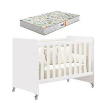 Berço Americano Evolution 4 Em 1 Branco Acetinado Com Colchão Gazin - Reller Berço Americano Evolution 4 Em 1 Branco Acetinado Com Colchão Gazin - Reller