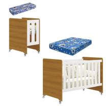 Berço Americano Evolution 4 Em 1 Branco Acetinado Savana Com Colchão Mini E Colchão Americano Ortobom - Reller Berço Americano Evolution 4 Em 1 Branco Acetinado Savana Com Colchão Mini E Colchão Americano Ortobom - Reller