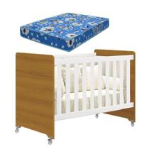 Berço Americano Evolution 4 Em 1 Branco Acetinado Savana Com Colchão Ortobom - Reller Berço Americano Evolution 4 Em 1 Branco Acetinado Savana Com Colchão Ortobom - Reller