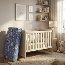 Berço Americano Evolution Multifuncional 4 em 1 Areia Fosco com Colchão - Reller