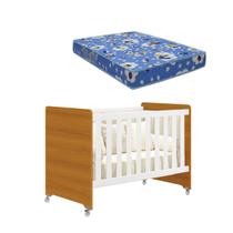 Berço Americano Evolution Multifuncional 4 em 1 Branco Fosco/ Savana com Colchão - Reller Berço Americano Evolution Multifuncional 4 em 1 Branco Fosco/ Savana com Colchão - Reller