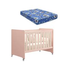 Berço Americano Evolution Multifuncional 4 em 1 Rosa Fosco com Colchão - Reller