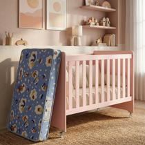 Berço Americano Evolution Multifuncional 4 em 1 Rosa Fosco com Colchão - Reller Berço Americano Evolution Multifuncional 4 em 1 Rosa Fosco com Colchão - Reller