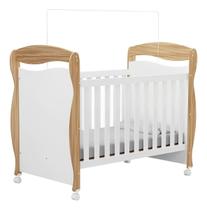 Berço Americano Infantil Bebe 100 MDF Multifuncional 3 em 1 amendoa branco Berço Americano Infantil Bebe 100 MDF Multifuncional 3 em 1 amendoa branco