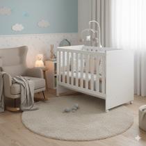 Berço Americano Katatau Flex 3 Em 1 Vira Mini Cama Ou Sofazinho Branco Brilho - Reller