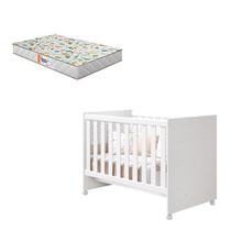 Berço Americano Katatau Flex Branco Brilho com Colchão Gazin Reller Berço Americano Katatau Flex Branco Brilho com Colchão Gazin Reller